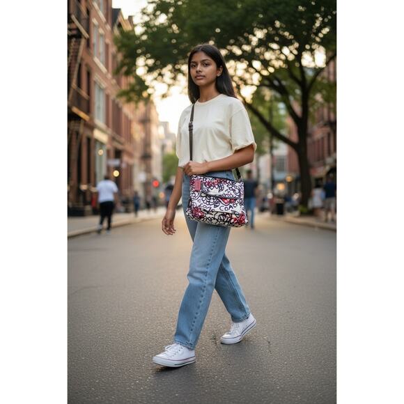 Y2K Coach F16864 Poppy Daisy Floral Graffiti Crossbody Bag & Wristlet - Picture 15 of 16